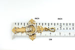 Carregar imagem no visualizador da galeria, 14k Gold Two Tone Claddagh Celtic Cross Pendant Charm
