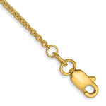 이미지를 갤러리 뷰어에 로드 , 14k Yellow Gold 1.5mm Round Open Link Cable Bracelet Anklet Choker Necklace Pendant Chain
