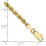 將圖片載入圖庫檢視器 10k Yellow Gold 3mm Diamond Cut Rope Bracelet Anklet Choker Necklace Pendant Chain

