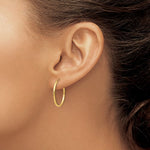 Загрузить изображение в средство просмотра галереи, 14K Yellow Gold 20mm x 1.5mm Endless Round Hoop Earrings
