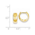Kép betöltése a galériamegjelenítőbe: 14k Yellow Gold Classic Round Polished Hinged Hoop Huggie Earrings
