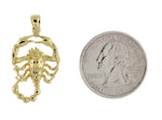 Load image into Gallery viewer, 14k Yellow Gold Scorpio Zodiac Horoscope Large Pendant Charm
