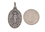 이미지를 갤러리 뷰어에 로드 , Sterling Silver Blessed Virgin Mary Miraculous Medal Pendant Charm
