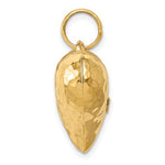 Afbeelding in Gallery-weergave laden, 14K Yellow Gold Puffy Hammered Heart 3D Hollow Pendant Charm
