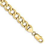 Lataa kuva Galleria-katseluun, 14K Yellow Gold 8mm Curb Link Bracelet Anklet Choker Necklace Pendant Chain with Lobster Clasp
