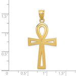 Kép betöltése a galériamegjelenítőbe: 14k Yellow Gold Ankh Cross Pendant Charm - [cklinternational]
