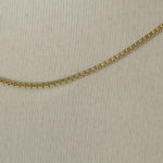 비디오를 갤러리 뷰어 14K Yellow Gold 1.9mm Box Bracelet Anklet Necklace Choker Pendant Chain에 로드 및 재생
