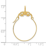 Carica l&#39;immagine nel visualizzatore di Gallery, 14K Yellow Gold Butterfly Charm Holder Hanger Connector Pendant
