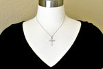 Load image into Gallery viewer, 14k White Gold Cross Nail 3D Pendant Charm
