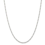 Lataa kuva Galleria-katseluun, Sterling Silver 2.25mm Figaro Bracelet Anklet Necklace Pendant Chain
