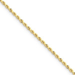 Ladda upp bild till gallerivisning, 14k Yellow Gold 2.25mm Diamond Cut Rope Bracelet Anklet Choker Necklace Chain Lobster Clasp
