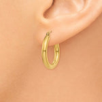 Φόρτωση εικόνας στο εργαλείο προβολής Συλλογής, 14K Yellow Gold 19mm x 3mm Lightweight Round Hoop Earrings
