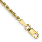 Kép betöltése a galériamegjelenítőbe: 10k Yellow Gold 2mm Diamond Cut Rope Bracelet Anklet Choker Necklace Pendant Chain

