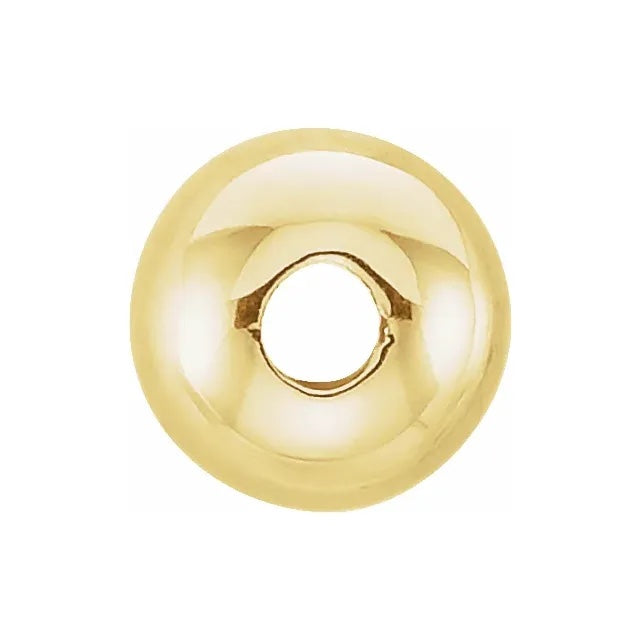 14K Yellow Gold 2.5mm Lightweight Ball Bead Spacer Stopper Pack of 3