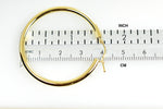 Indlæs billede til gallerivisning 14K Yellow Gold 40mm x 3mm Lightweight Round Hoop Earrings
