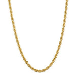 Cargar imagen en el visor de la galería, 14k Yellow Gold 5.5mm Diamond Cut Rope Bracelet Anklet Choker Necklace Pendant Chain

