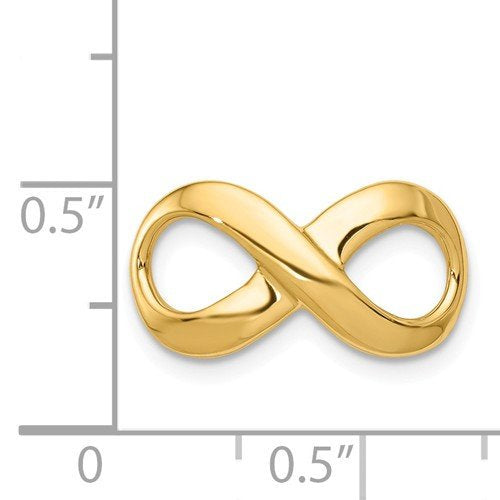 14k Yellow Gold Infinity Symbol Chain Slide Small Pendant Charm