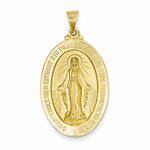 이미지를 갤러리 뷰어에 로드 , 14k Yellow Gold Blessed Virgin Mary Miraculous Hollow Pendant Charm
