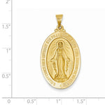 Cargar imagen en el visor de la galería, 14k Yellow Gold Blessed Virgin Mary Miraculous Hollow Pendant Charm
