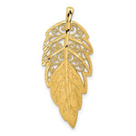 Afbeelding in Gallery-weergave laden, 14k Yellow Gold Leaf Chain Slide Pendant Charm

