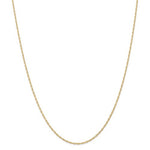 Afbeelding in Gallery-weergave laden, 14K Yellow Gold 1.35mm Cable Rope Bracelet Anklet Choker Necklace Pendant Chain
