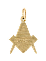 Afbeelding in Gallery-weergave laden, 14k Yellow Gold Masonic Pendant Charm
