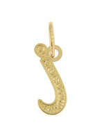 Afbeelding in Gallery-weergave laden, 10K Yellow Gold Lowercase Initial Letter I Script Cursive Alphabet Pendant Charm
