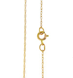 Φόρτωση εικόνας στο εργαλείο προβολής Συλλογής, 14k Yellow Gold 0.50mm Thin Cable Rope Necklace Pendant Chain
