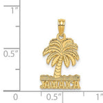 Afbeelding in Gallery-weergave laden, 14k Yellow Gold Jamaica Palm Tree Travel Pendant Charm
