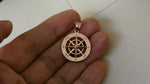Load and play video in Gallery viewer, 14k Rose Gold Nautical Compass Medallion Pendant Charm
