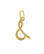 Afbeelding in Gallery-weergave laden, 10K Yellow Gold Lowercase Initial Letter S Script Cursive Alphabet Pendant Charm
