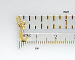 Carregar imagem no visualizador da galeria, 10K Yellow Gold Lowercase Initial Letter I Script Cursive Alphabet Pendant Charm
