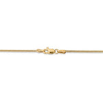 將圖片載入圖庫檢視器 14K Solid Yellow Gold 1.40mm Classic Round Snake Bracelet Anklet Necklace Pendant Chain Lobster Clasp
