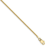 Afbeelding in Gallery-weergave laden, 14K Yellow Gold 1mm Box Bracelet Anklet Necklace Choker Pendant Chain
