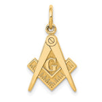 將圖片載入圖庫檢視器 14k Yellow Gold Masonic Pendant Charm
