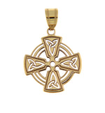 Carregar imagem no visualizador da galeria, 14k Yellow Gold Celtic Knot Cross Pendant Charm
