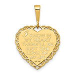 Load image into Gallery viewer, 14k Yellow Gold I Love You Heart Reversible Pendant Charm - [cklinternational]
