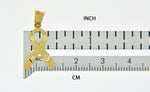 Kép betöltése a galériamegjelenítőbe: 14k Yellow Gold Awareness Ribbon Pendant Charm
