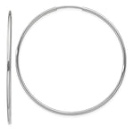Charger l&#39;image dans la galerie, 14K White Gold 42mm x 1.2mm Round Endless Hoop Earrings
