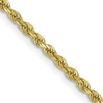 画像をギャラリービューアに読み込む, 10k Yellow Gold 2mm Diamond Cut Rope Bracelet Anklet Choker Necklace Pendant Chain
