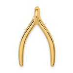 Afbeelding in Gallery-weergave laden, 14k Yellow Gold Wishbone Chain Slide Pendant Charm
