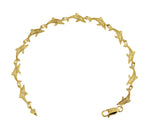 Kép betöltése a galériamegjelenítőbe: 14k Yellow Gold Dolphin Bracelet 7 inch
