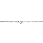 Lade das Bild in den Galerie-Viewer, 14k White Gold 0.50mm Thin Cable Rope Necklace Pendant Chain
