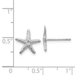 Afbeelding in Gallery-weergave laden, 14k White Gold Starfish Stud Post Push Back Earrings
