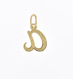 Cargar imagen en el visor de la galería, 10K Yellow Gold Lowercase Initial Letter A Script Cursive Alphabet Pendant Charm
