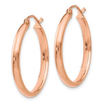 Load image into Gallery viewer, 14K Rose Gold 25mm x 2.75mm Classic Round Hoop Earrings
