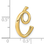 Φόρτωση εικόνας στο εργαλείο προβολής Συλλογής, 14k Yellow Gold Initial Letter C Cursive Chain Slide Pendant Charm
