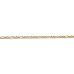 이미지를 갤러리 뷰어에 로드 , 14K Yellow Gold 1.8mm Flat Figaro Bracelet Anklet Choker Necklace Pendant Chain
