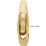 Lataa kuva Galleria-katseluun, 14K Yellow Gold or Sterling Silver Infinity Design Lobster Clasp Jewelry Findings
