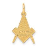 이미지를 갤러리 뷰어에 로드 , 14k Yellow Gold Masonic Pendant Charm

